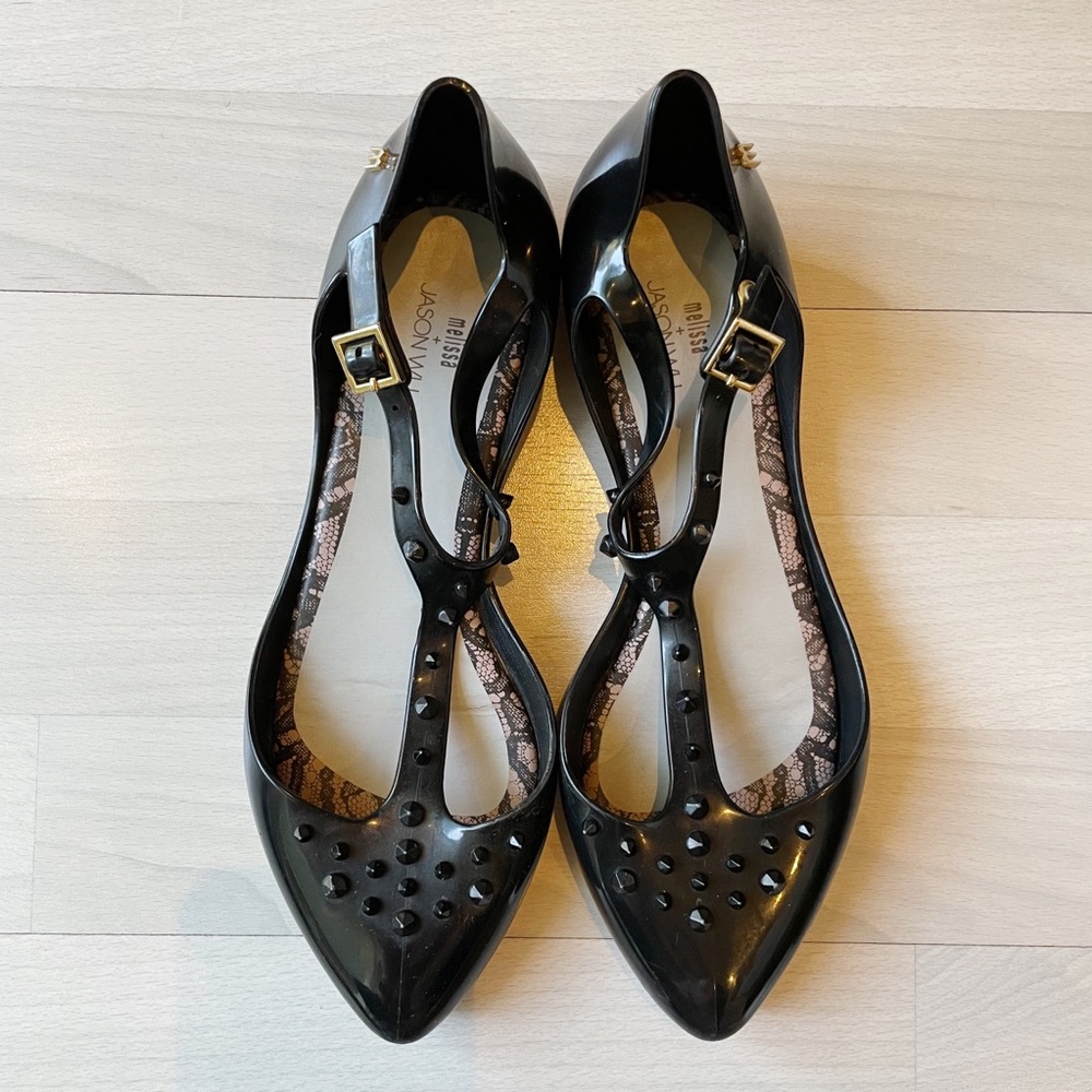 Melissa Black Studded Flats